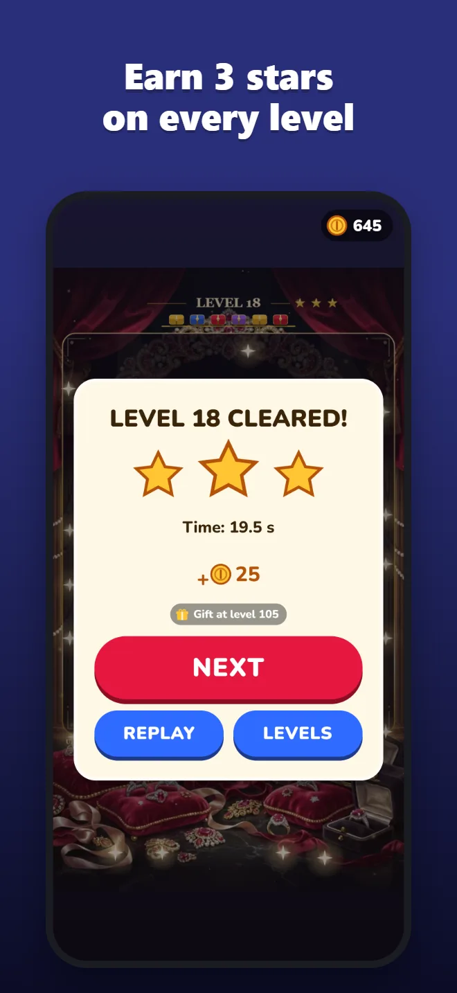 Earn 3 stars on every level